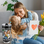 Personalized Travel Coffee Mug - Custom 20oz Stainless Steel Tumbler Cup with Lid - Custom Cup Gift for Dad, Mom, Friends