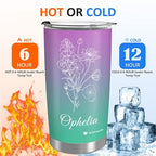 Personalized Tumbler Custom Vacuum Insulated Travel Mug Customizable Coffee Cup with Your Photos and Text Christmas Birthday Gift