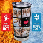 Personalized Tumbler with Picture Custom Cup Christmas Gift Photo Novelty Coffee Mug Birthday Xmas Gift to Dad Mom Friend