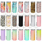 Personalized Skinny Tumbler with Lid & Straw, 20 Oz with Custom Text, 21 Color Styles, 10 Fonts - Personalized Gifts for Mom, Bridesmaid Proposal Gifts, Best Friend Birthday Gifts for Women