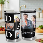 Personalized Tumbler with Photo Text, Custom Travel Mug For Dad, Insulated Coffee Travel Mug, 20oz Stainless Steel Tumbler, Best Dad Ever Gifts, Ideal Gift for Father's Day, Gift for Dad Papa Husband