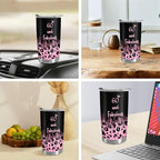 Personalized 20oz Tumbler with Lid, Custom Photo & Name Insulated Double Wall Travel Tumbler, Custom Photo Cup Gift for Dad, Mom, Husband, Wife