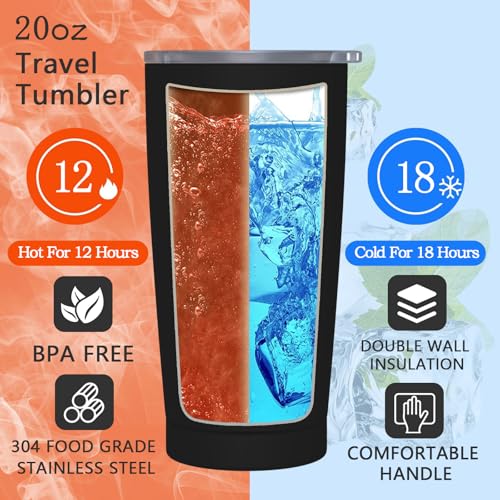 Custom Photo Cups Personalized Picture Coffee Tumbler with Text 20oz Stainless Steel Custom Tumbler Coffee Cup Customized Double Wall Insulated Travel Mug Christmas Birthday Gifts for Women Men Visit the DIYKST Store