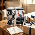 Personalized Tumbler with Photo Text, Custom Travel Mug For Dad, Insulated Coffee Travel Mug, 20oz Stainless Steel Tumbler, Best Dad Ever Gifts, Ideal Gift for Father's Day, Gift for Dad Papa Husband