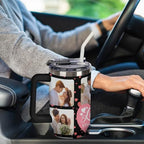 Personalized Tumbler Custom Vacuum Insulated Travel Mug Customizable Coffee Cup with Your Photos and Text Christmas Birthday Gift (40oz Design 4)