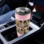 Personalized Tumbler Custom Vacuum Insulated Travel Mug Customizable Coffee Cup with Your Photos and Text Christmas Birthday Gift