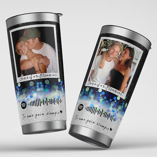 Personalized Stainless Steel Photo Coffee Tumbler with Picture 20oz 30oz Custom Gift for Christmas, Anniversary, Birthday