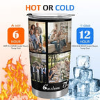 Personalized 20oz Tumbler with Lid, Custom Photo & Name Insulated Double Wall Travel Tumbler, Custom Photo Cup Gift for Dad, Mom, Husband, Wife