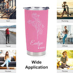 Personalized Tumbler Custom Vacuum Insulated Travel Mug Customizable Coffee Cup with Your Photos and Text Christmas Birthday Gift