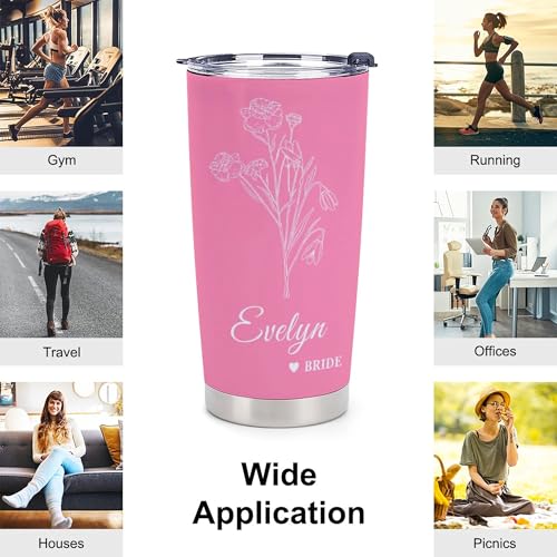 Personalized Tumbler Custom Vacuum Insulated Travel Mug Customizable Coffee Cup with Your Photos and Text Christmas Birthday Gift