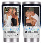 Personalized Stainless Steel Photo Coffee Tumbler with Picture 20oz 30oz Custom Gift for Christmas, Anniversary, Birthday