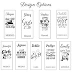 Custom Girls Trip Tumbler with Name, Destination & Year, Girls Trip Gifts