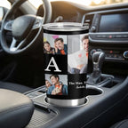 Personalized Tumbler with Photo Text, Custom Travel Mug For Dad, Insulated Coffee Travel Mug, 20oz Stainless Steel Tumbler, Best Dad Ever Gifts, Ideal Gift for Father's Day, Gift for Dad Papa Husband