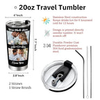 Personalized Tumbler with Pictures Text, Custom Photo Stainless Steel Coffee Tumbler, Coffee Travel Mug Cup Custom Gifts for Women Man