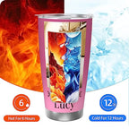 Personalized 20oz Photo & Symbol Keepsake Tumbler – Custom Photo & Text Insulated Travel Cup with Lid, Gift for Dad, Mom, Friends