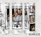 20oz Personalized Music Plaque Tumbler, Custom Song Plaque & Photo Collage, Marble Background Stainless Steel Insulated Tumbler with Lid & Straw, Custom Anniversary Birthday Gift for Him Her, Boyfriend Girlfriend, Mr & Mrs