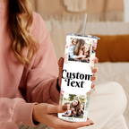 Personalized Photo Collage Tumbler | Customized Tumbler with Photos, Family Photo Gift | Custom Family Gift | Custom Travel Photo Tumbler