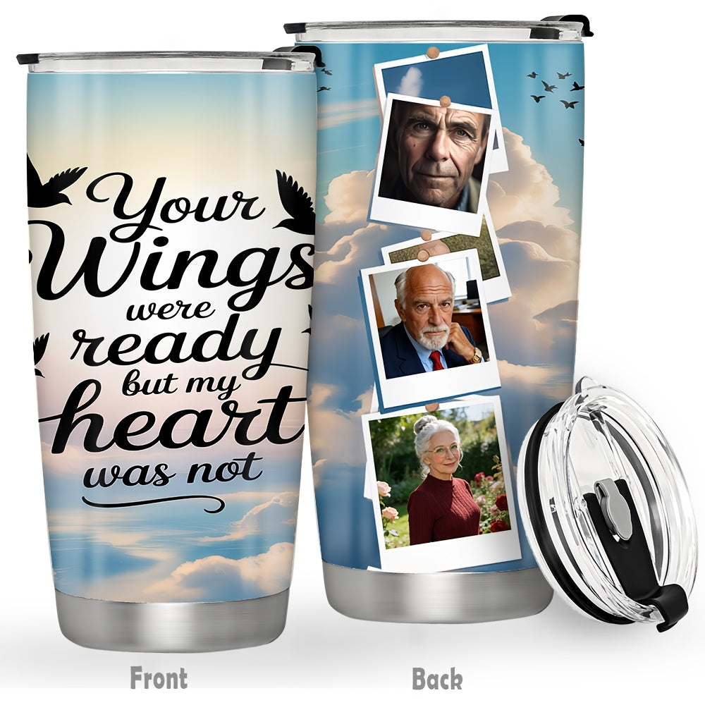 Personalized 20oz Your Wings Memorial Photo Tumbler