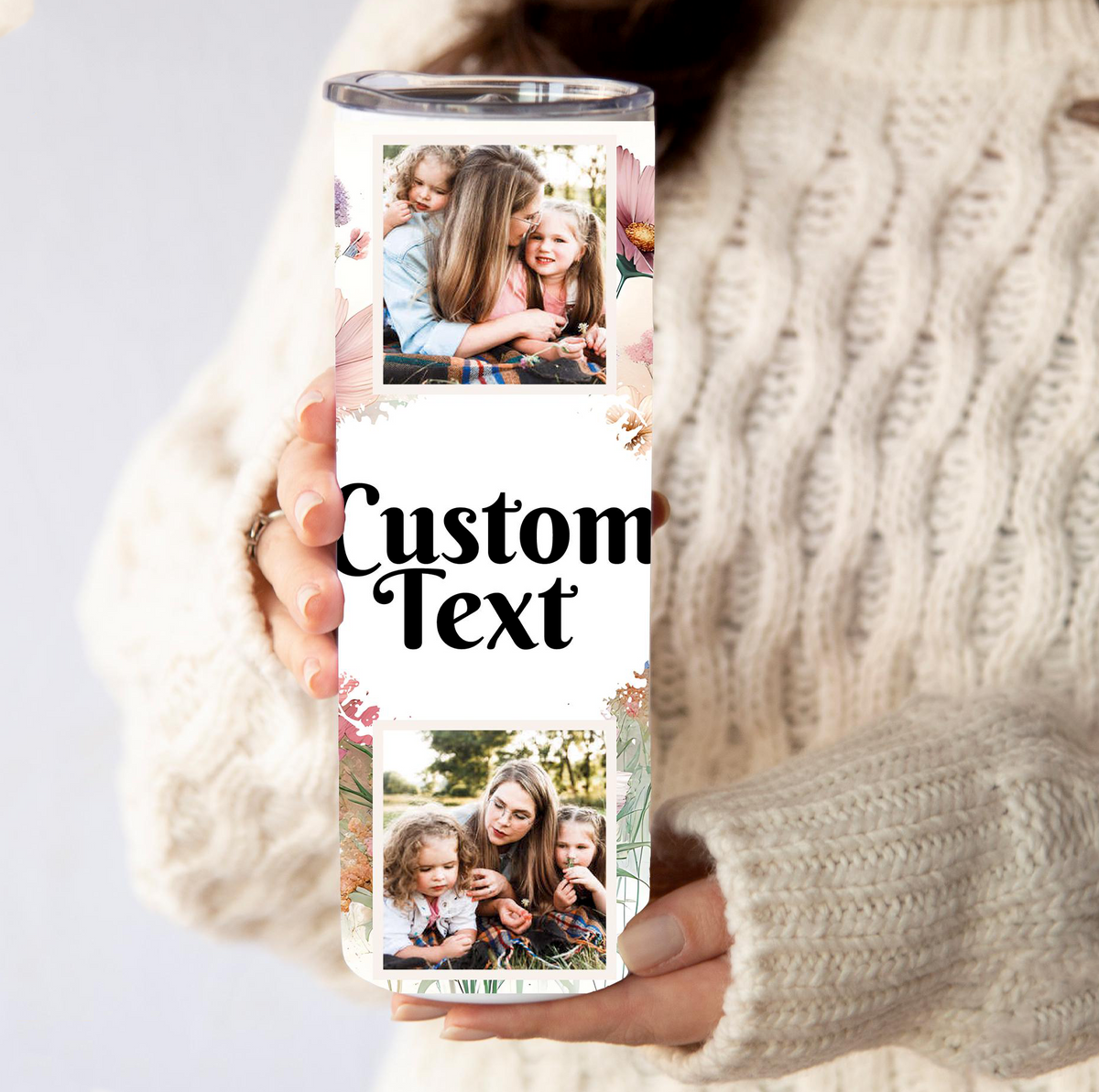 Personalized Photo Collage Tumbler | Customized Tumbler with Photos, Family Photo Gift | Custom Family Gift | Custom Travel Photo Tumbler
