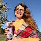 Personalized Coffee Tumbler with 8 Photo Text, 20oz Stainless Steel Tumbler with Lid and Straw, Coffee Travel Cups, Personalized Christmas Birthday Gifts for Family Friends Women Men