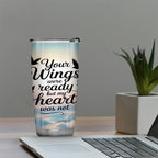 Personalized 20oz Stainless Steel Tumbler, Custom Multi Photo Collage on Back, Birthday Keepsake Gift, Insulated Travel Mug with Lid, Single Cup