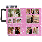 Personalized Picture Tumbler for Men Women,Gift for Dad Mom Families Friends,Custom Photo Image & Text Travel Mug,Insulated Stainless Steel Coffee Cup,Multi Color (40oz-12 Photos)