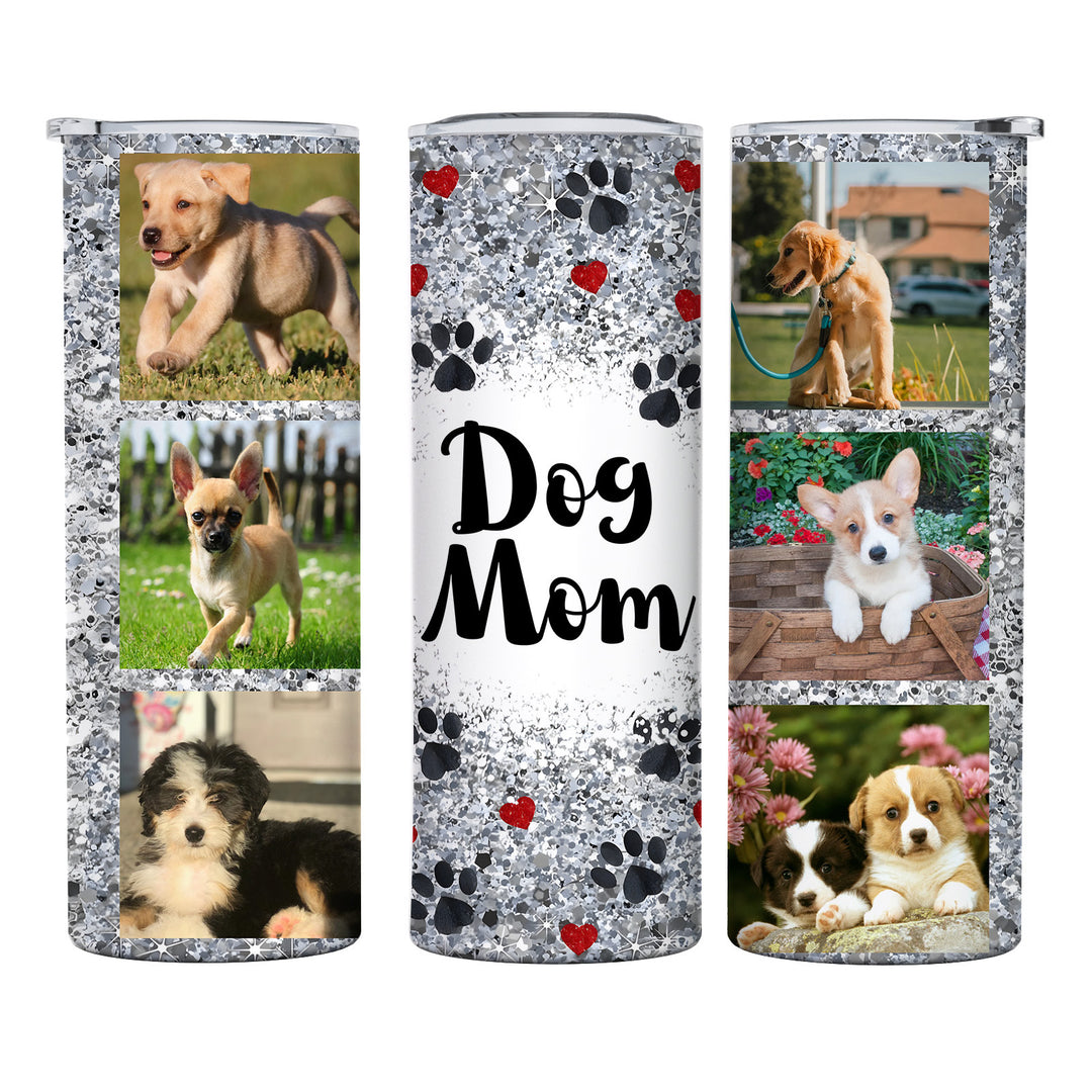 Personalized 20oz Dog Mom Photo Tumbler