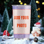 Personalized 20oz Glitter Metal Tumbler with Lid, Custom Photo Printing Only, Multi Color Choices, Insulated Stainless Steel Travel Mug, Single Cup, Unique Gift for Birthday, Christmas, Halloween