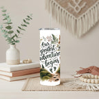Our Greatest Adventure Begins Tumbler | Personalized Photo Travel Mug | Custom Camping Tumbler | Adventure Group Gift | Anniversary Gift
