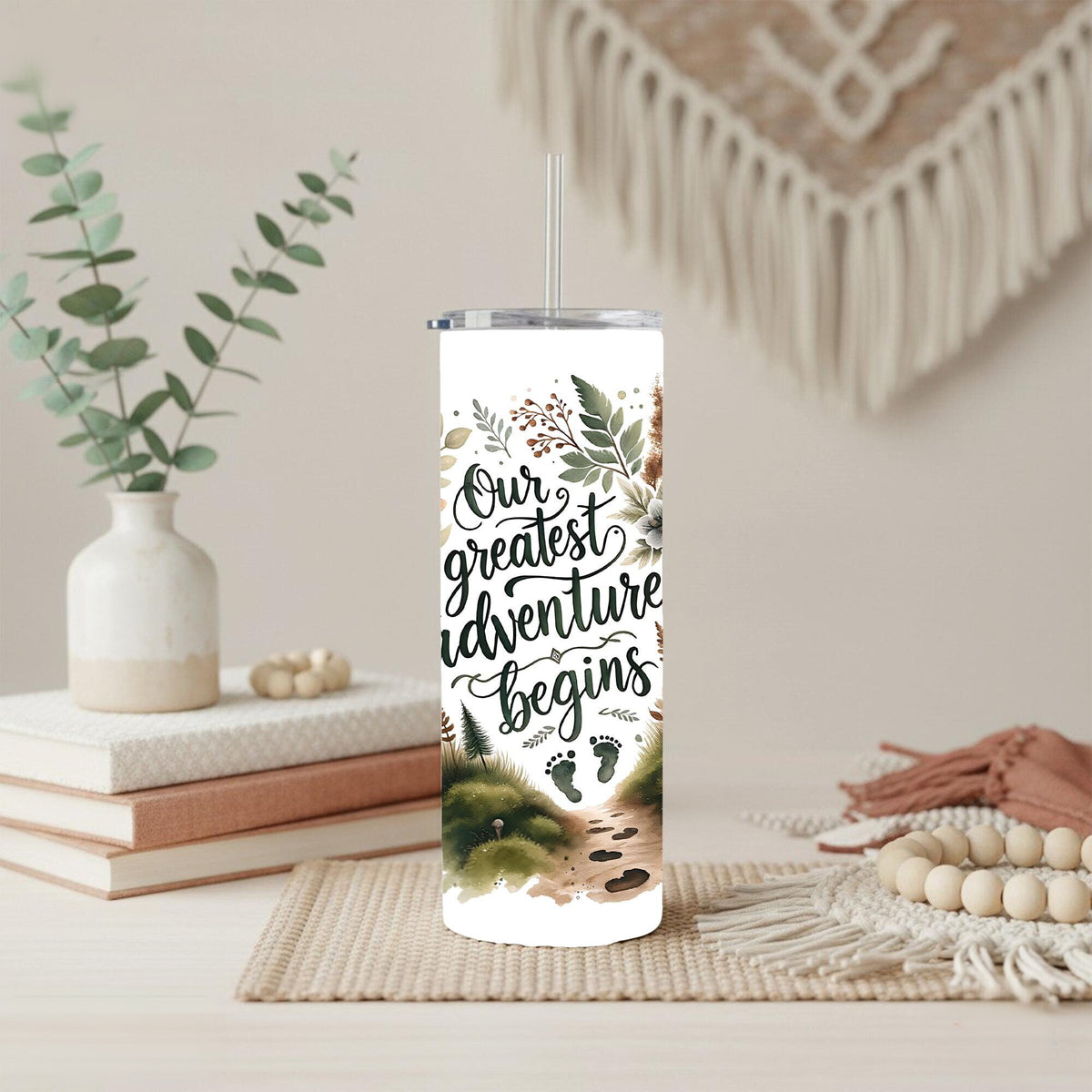 Our Greatest Adventure Begins Tumbler | Personalized Photo Travel Mug | Custom Camping Tumbler | Adventure Group Gift | Anniversary Gift