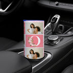 MOM Pink Floral Custom Photo Collage 20oz Skinny Tumbler, Personalized Mom Picture Tumbler, Mother’s Day Gift for Mom