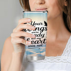 Personalized 20oz Stainless Steel Tumbler, Custom Multi Photo Collage on Back, Birthday Keepsake Gift, Insulated Travel Mug with Lid, Single Cup