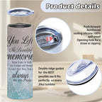 Personalized 20oz Skinny Stainless Steel Tumbler with Lid & Straw, Custom 4 Photo Collage, Fixed Marble Background & Quote, Insulated Travel Cup, Single Tumbler, Birthday & Anniversary Keepsake Gift