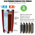 Personalized 20oz Stainless Steel Tumbler, Custom Photo Travel Mug with Lid & Straw, Romantic Anniversary Wedding Gift for Partner, Vacuum Insulated Coffee Cup