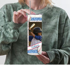 20oz Personalized Baseball Player Tumbler, Custom Athlete Photo & Glitter Name, Baseball Stitch Design Stainless Steel Insulated Tumbler with Lid & Straw, Gift for Baseball Player, Sports Athlete Gift