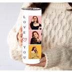 Personalized Photo Tumbler | Love You Gift Travel Mug | Custom Cup Birthday Gift for Girlfriend | Anniversary Gift | Valentine’s Day Gift