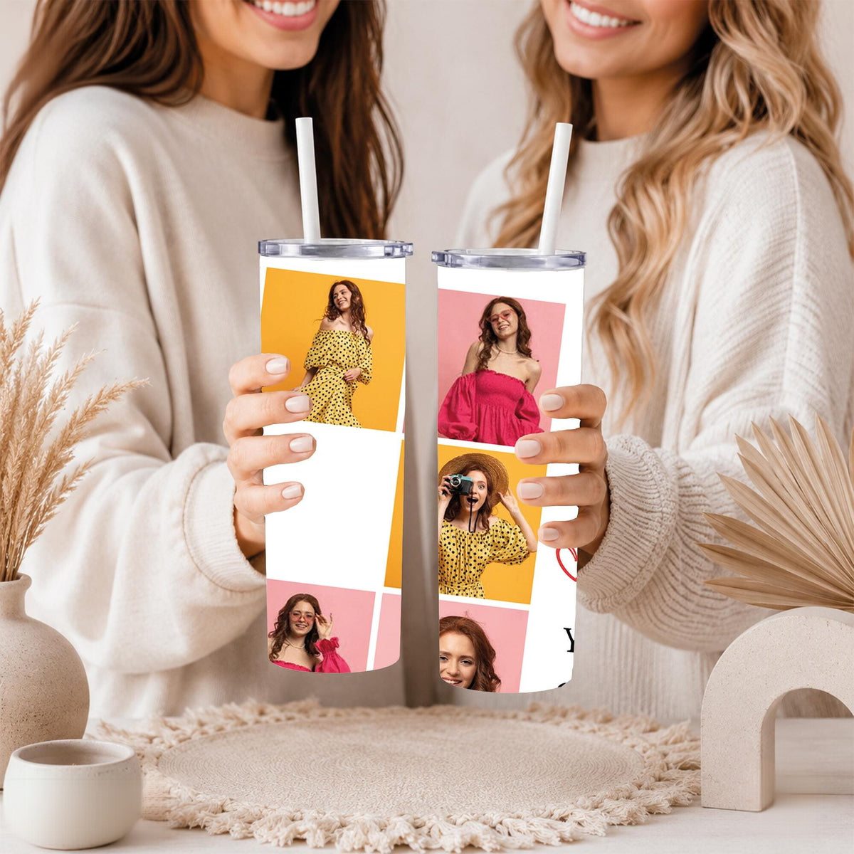 Personalized Photo Tumbler | Love You Gift Travel Mug | Custom Cup Birthday Gift for Girlfriend | Anniversary Gift | Valentine’s Day Gift
