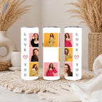 Personalized Photo Tumbler | Love You Gift Travel Mug | Custom Cup Birthday Gift for Girlfriend | Anniversary Gift | Valentine’s Day Gift