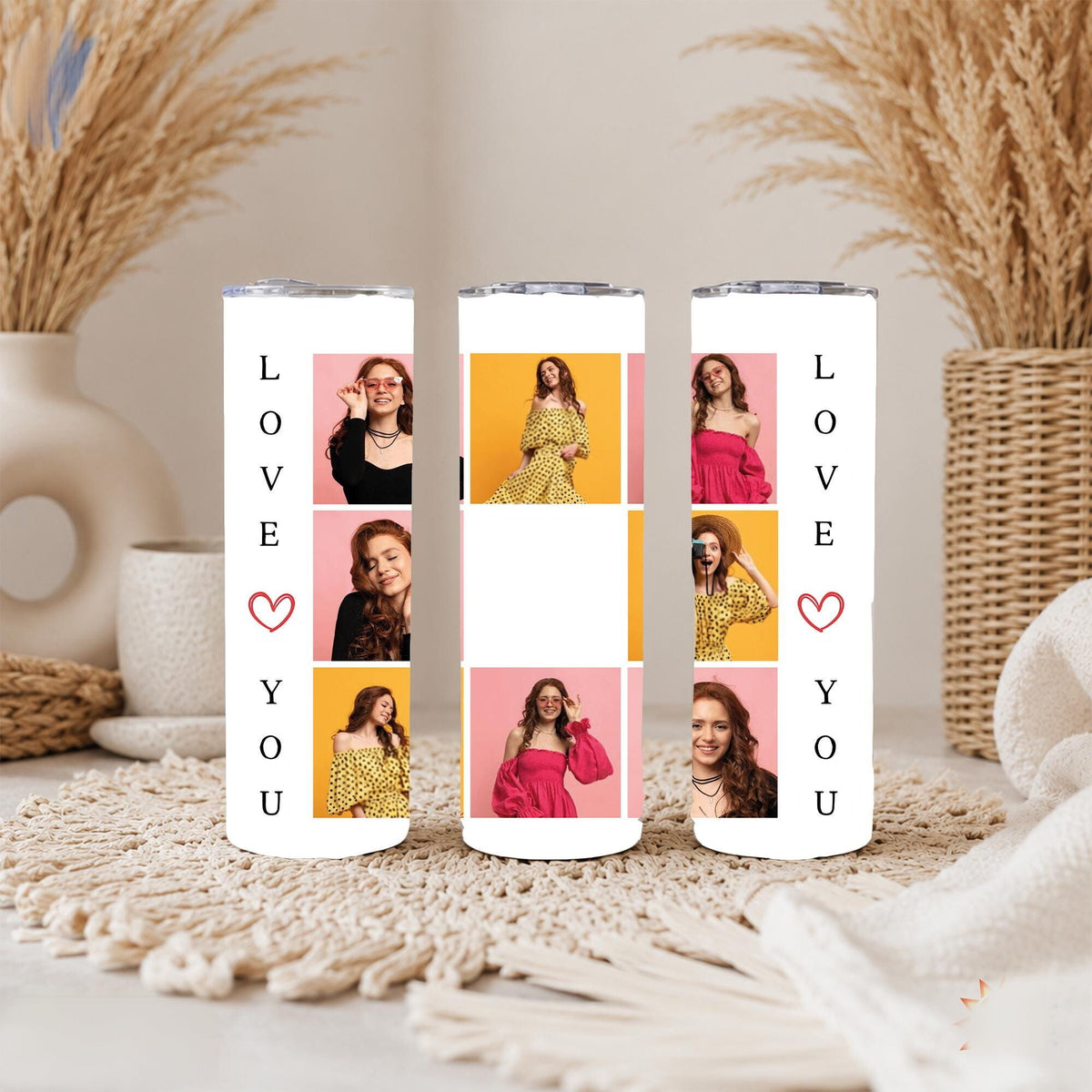 Personalized Photo Tumbler | Love You Gift Travel Mug | Custom Cup Birthday Gift for Girlfriend | Anniversary Gift | Valentine’s Day Gift