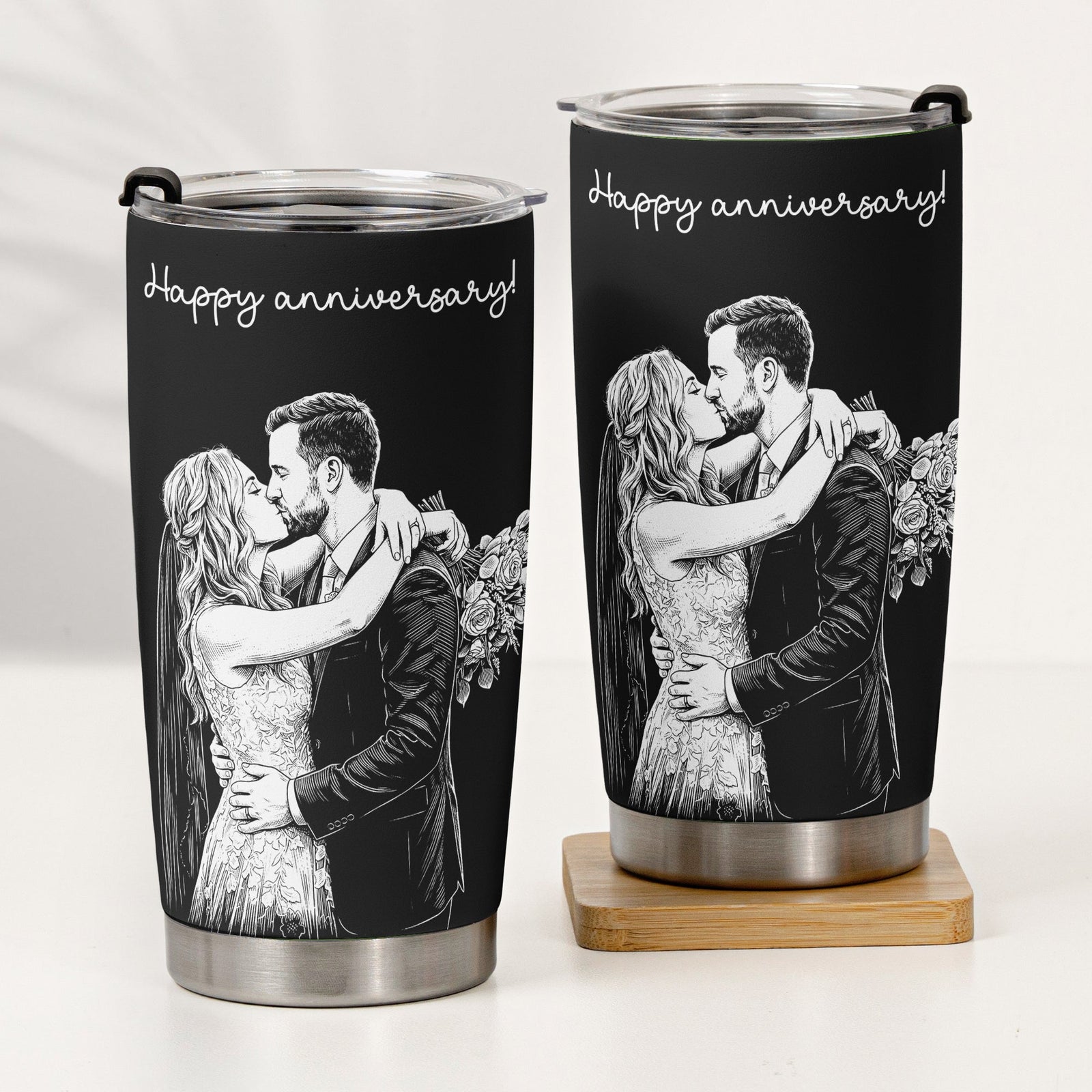 Custom-Couple-Photo-Sketch-Line-Art-Anniversary-Gift-For-Him-Her-Personalized-Tumbler-Cup-3