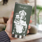 Custom-Couple-Photo-Sketch-Line-Art-Anniversary-Gift-For-Him-Her-Personalized-Tumbler-Cup-4