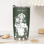 Custom-Couple-Photo-Sketch-Line-Art-Anniversary-Gift-For-Him-Her-Personalized-Tumbler-Cup-5