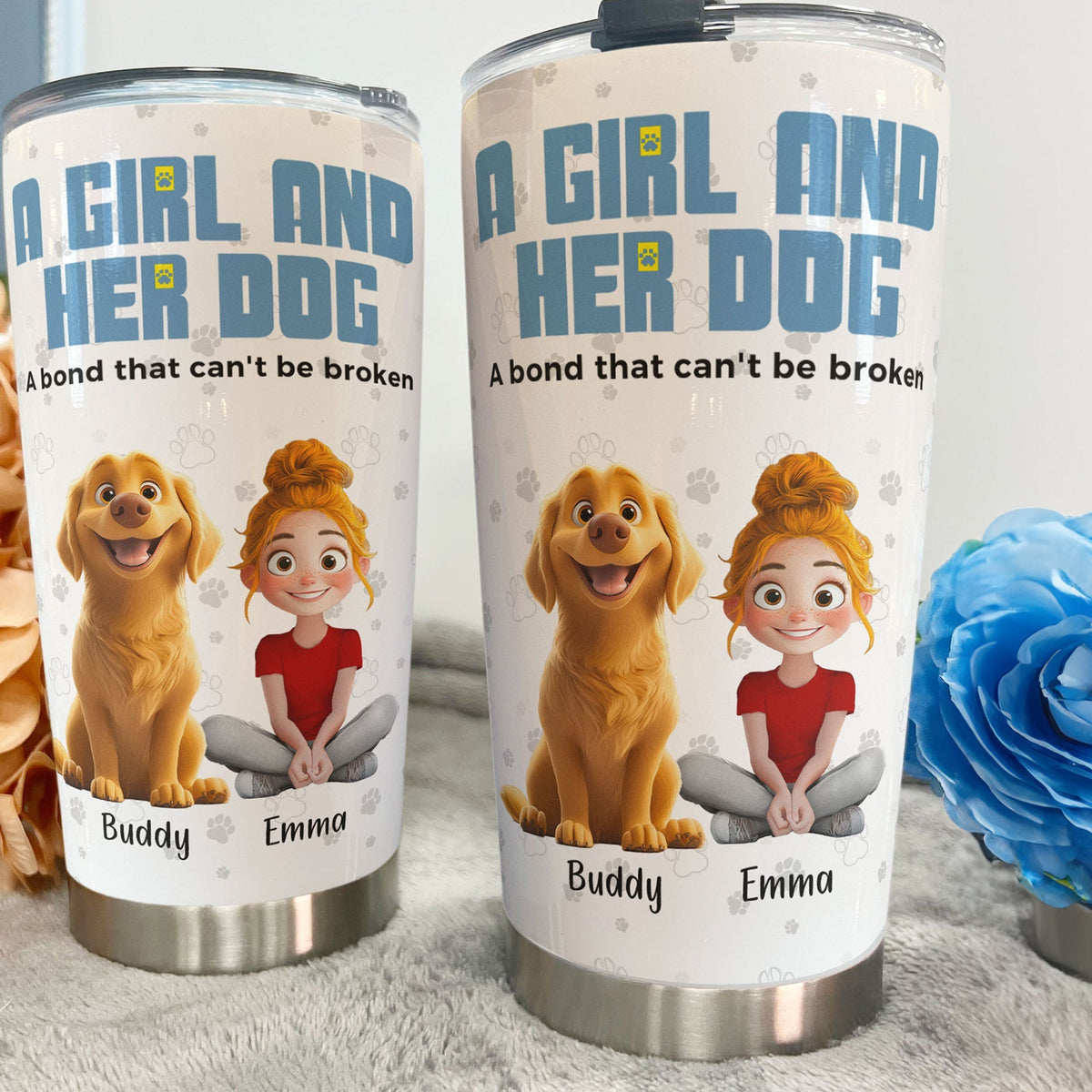 A Girl & Her Dogs Tumbler